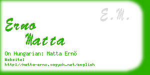 erno matta business card